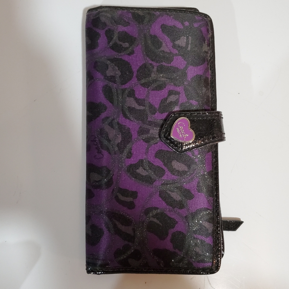 Coach wallet, purple & black